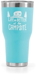 Camco Life Is Better At The Campsite Stainless Steel Tumbler - 30 Oz - Cool Blue
