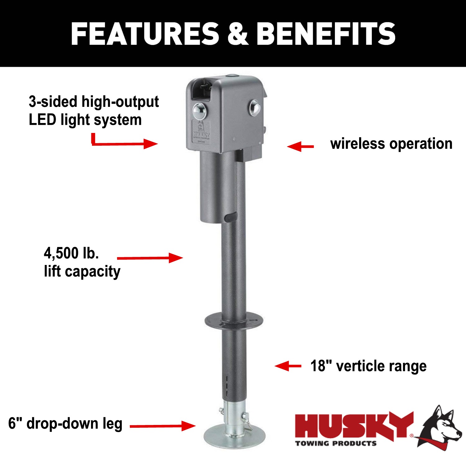 Husky Brute Electric Tongue Jack