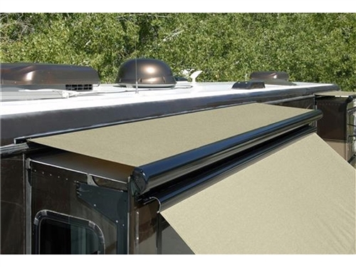 Carefree UQ07762JV 70"-77" RV Slide-Out Awning SideOut Kover III (Slide-Topper) with Wind Deflector - Black