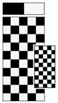 Carefree RV Awning Vinyl Fabric 13'-2" - Checkered Flag With White Weatherguard