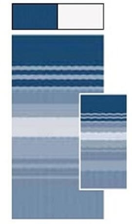 Carefree JU148E00 RV Awning Vinyl Fabric 13'-2" - Ocean Blue Dune Stripe With White Weatherguard