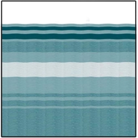 Carefree JU168C00 RV Awning Vinyl Fabric 15'-2" - Teal Dune Stripe With White Weatherguard