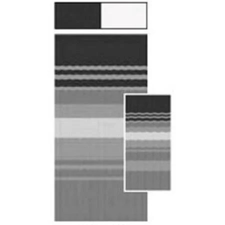 Carefree JU188D5A Black/Gray Dune Stripe Replacement RV Awning Fabric - 17.2' x 8' W/Black FLXGuard