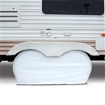 Classic Accessories 80-211-052801-00 RV Dual Axle Wheel Cover - White - 30-33"