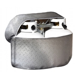 ADCO 2713 Diamond Plated Propane Tank Cover - Silver - Double 30 Lb