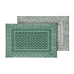 Faulkner Reversible RV Patio Mat - Green Vineyard Design - 6' x 9'