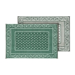 Faulkner Reversible RV Patio Mat - Green Vineyard Design - 9' x 12'