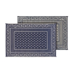 Faulkner Reversible RV Patio Mat - Blue Vineyard Design - 8' x 20'