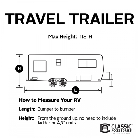 Classic Accessories 73563 PolyPRO3 Travel Trailer Cover - Model 5