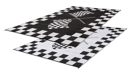 Faulkner Reversible RV Patio Mat - Finish Line Design - 9' x 12'