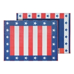 Faulkner Reversible RV Patio Mat - Independence Day Design - 3' x 5'