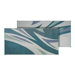 Faulkner Reversible RV Patio Mat - Green & Blue Summer Waves Design - 8' x 16'