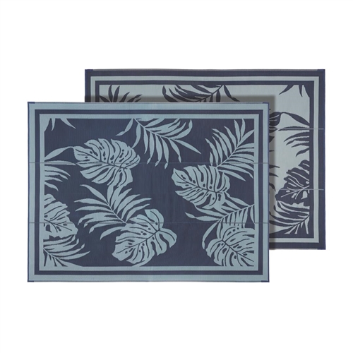 Faulkner Reversible RV Patio Mat - Blue Paradise Design - 9' x 12'