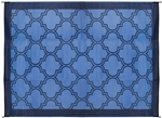 Camco 42876 RV Reversible Outdoor Mat - Blue Lattice Design - 6' x 9'