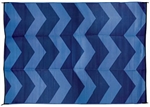 Camco 42878 RV Reversible Outdoor Mat - Blue Chevron Design - 6' x 9'