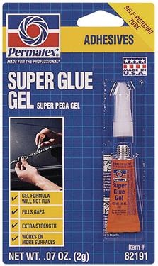 Permatex  82191 Adhesive Super Glue Gel -  2 Gram Tube