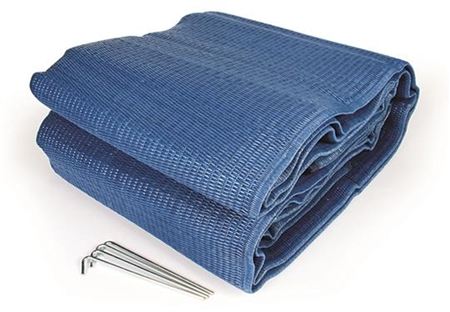 Camco 42821 Reversible Awning Leisure Mat - Blue - 12' x 9'