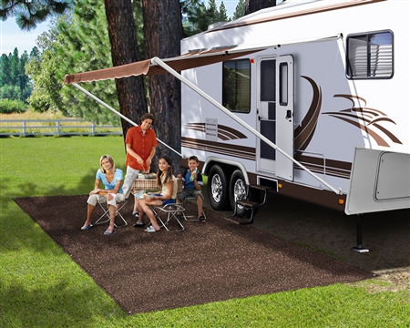 Prest-o-Fit 2-1170 RV Patio Rug - Espresso - 8' x 20'