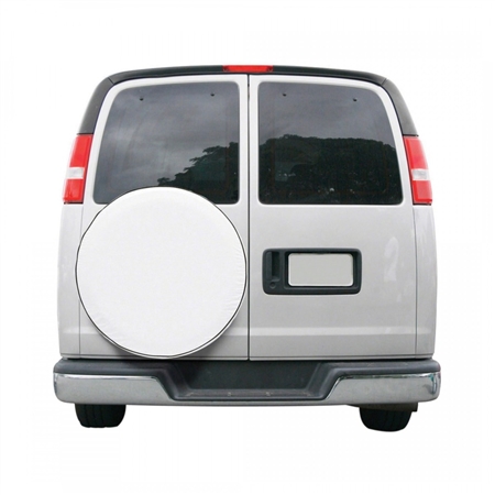 Classic Accessories 75120 Custom Fit Spare Tire Cover - White - 25.5"-26.5"