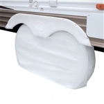 Classic Accessories 80-109-022801-00 Dual Axle Wheel Cover - White - Up To 27"