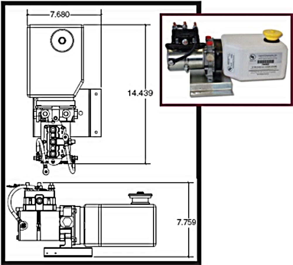 Lippert 141111 Hydraulic Power Unit With 2qt Pump Reservoir Kit Model