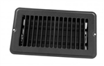 JR Products RV Steel Floor Register With Damper - Black