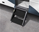 Prest-O-Fit Step Rug For StepAbove RV Entry Steps - 17.5" Width, 10.5" Depth - 2 Piece - Obsidian Black