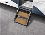 Prest-O-Fit Step Rug For StepAbove RV Entry Steps - 17.5" Width, 10.5" Depth - 2 Piece - Buckskin Brown