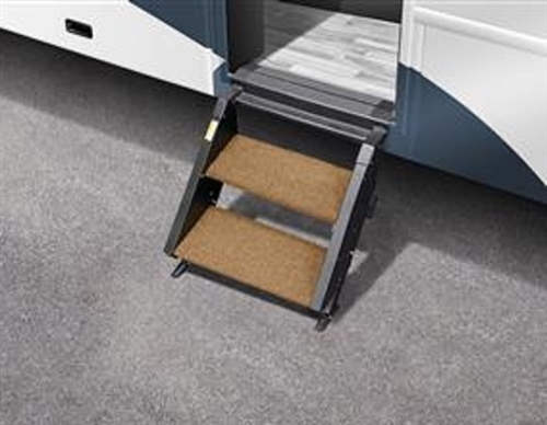 Prest-O-Fit 2-0501 Step Rug For StepAbove RV Entry Steps - 17.5" Width, 10.5" Depth - 2 Piece - Buckskin Brown