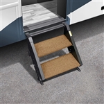 Prest-O-Fit Step Rug For StepAbove RV Entry Steps - 19.5" Width, 10.5" Depth - 2 Piece - Buckskin Brown