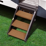 Prest-O-Fit Step Rug For StepAbove RV Entry Steps - 17.5" Width, 10.5" Depth - 3 Piece - Buckskin Brown