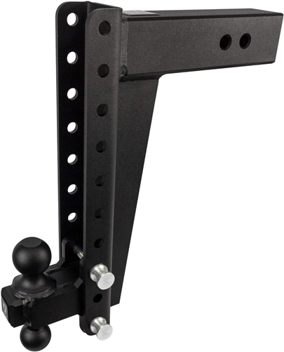 Bulletproof Hitches Heavy Duty Adjustable 2-Ball Mount Trailer Hitch For 3" Receiver, 14" Drop/Rise, 12-22K