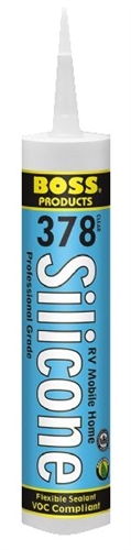 Accumetric BOSS 378 RV Mobile Home Silicone Caulk Sealant - Clear - 10.3 Oz