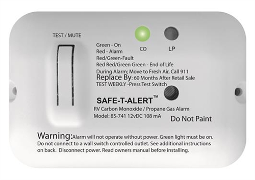 Safe-T-Alert 85 Series Propane Gas & CO Detector/Alarm - Surface Mount - White