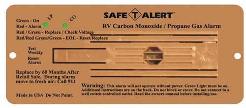 Safe-T-Alert 35-742-BR 35 Series Dual CO/LP Gas Detector - Flush Mount - Brown