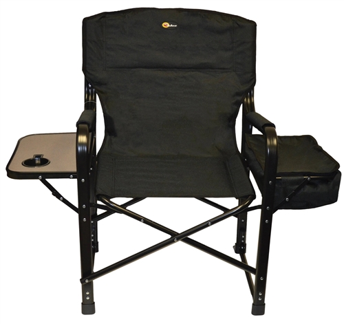 Faulkner 49580 El Capitan Folding Director's Chair With Cooler - Black