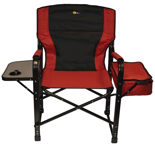 Faulkner 49582 El Capitan Folding Directors Chair - Burgundy/Black