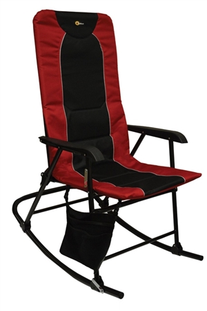 Faulkner 49596 Dakota Folding Rocking Chair Burgundy Black