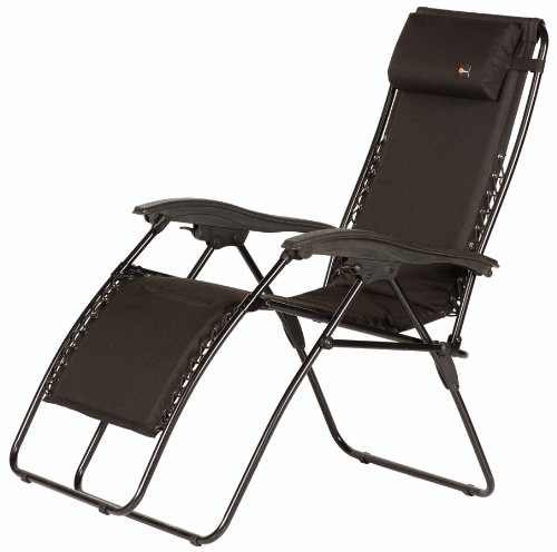 Faulkner 48963 Malibu Style Standard Black Outdoor Recliner