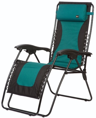 Faulkner 48966 Laguna Style Green/Black Outdoor Recliner - Standard