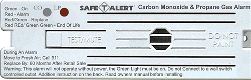 Safe-T-Alert 35 Series Dual CO/LP RV Gas Detector - Surface Mount - White