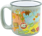 Camp Casual CC-004TMG Travel Map Travel Mug