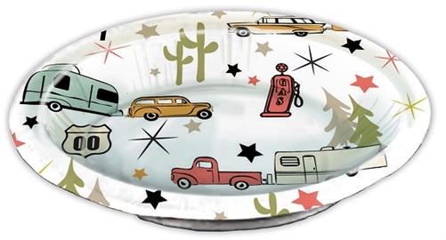 Camp Casual CC-007RB Road Trip Vintage RV Serving Bowls - 20 Ounce - 24 Piece