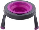 Dexas International PW1304322405 Single Small Elevated Pet Feeder - Fuchsia