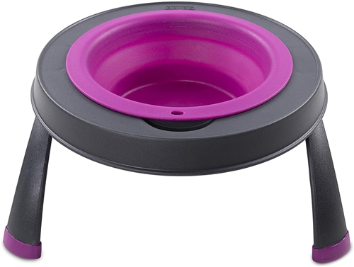 Dexas International PW1304322405 Single Small Elevated Pet Feeder - Fuchsia