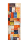 My Magic Carpet Patchwork Multicolor Washable Runner Rug, 2.5' x 7'