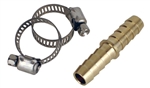 Attwood Boat Fuel Line Connector, 3/8" Hose Mender With Clamps         