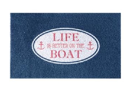 Stephan Roberts STRB-21470-10 Life Is Better On The Boat Door Mat - 18 x 30