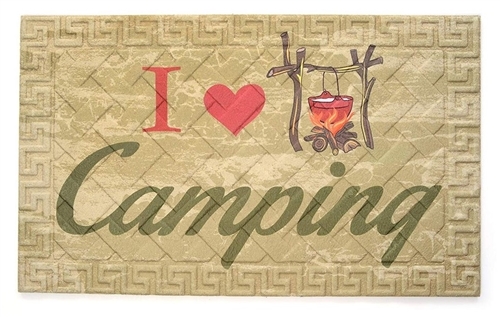 Stephan Roberts STRB-14861-06 I Love Camping Door Mat - 18 x 30