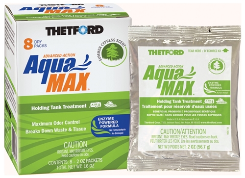 Thetford 96674 AquaMax Waste Holding Tank Treatment - Summer Cypress - (8) 2 Oz Dry Packets